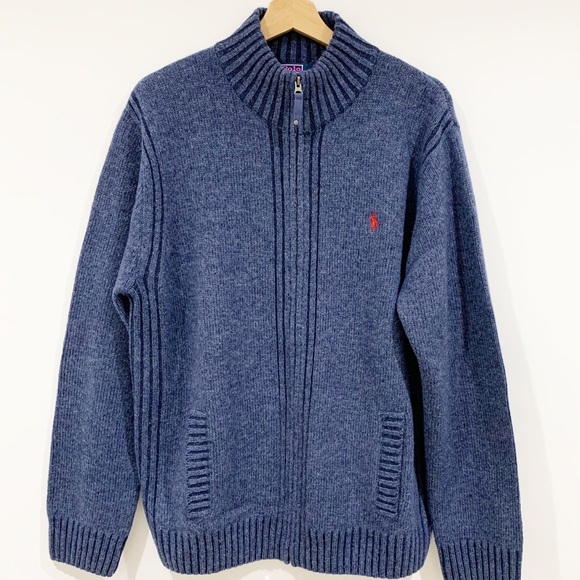 Polo Ralph Lauren Other - Polo by Ralph Lauren 100% Lamb Wool full zip Sz L